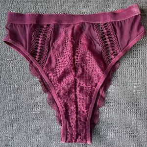 2/$10 Victoria's Secret Very Sexy Hight Waisted Cheeky Panties Size M  Burgundy
